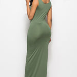 Scoop Neck Wide Strap Maxi Dress