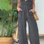 Full Size Spaghetti Strap Jumpsuit with Pockets