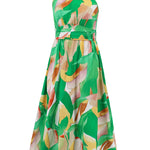 Ruched Printed Halter Neck Dress