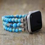 Synthetic Imperial Jasper Beaded Watchband Bracelet