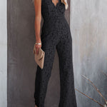 Lace V-Neck Spaghetti Strap Jumpsuit