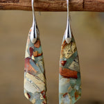 Handmade Natural Stone Dangle Earrings