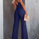 Lace V-Neck Spaghetti Strap Jumpsuit