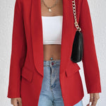 Shawl Collar Long Sleeve Blazer