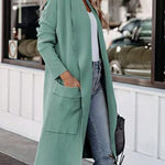 Open Front Dropped Shoulder Outerwear