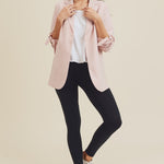 Pre- Order Mauve Color- RUCHED SLEEVE JACKET