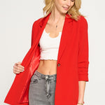 Pre order TUCKED SLEEVE BLAZER WITH POCKET DETAIL