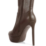 Rossetti Stretch Pu High Heeled Ankle Boot