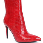 Momoa Patent Pu High Heeled Ankle Boot