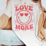 LOVE MORE SMILEY GRAPHIC TEE