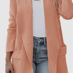 Open Front Dropped Shoulder Outerwear