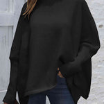 Loose Hem Plain Sweater