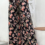 Floral Pull-On Wide Leg Pants