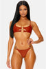 Pre-Order Rust Saint Lucia Gold Multi Ring Bikini Swimwear 2 Piece Set