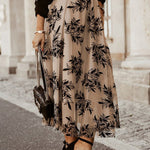 Embroidered High Waist Maxi Skirt