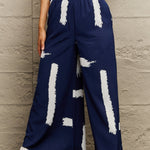 Printed Wide Leg Long Pants