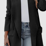 Open Front Dropped Shoulder Outerwear