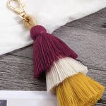 Layered Tassel Keychain