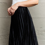 Ninexis Accordion Pleated Flowy Midi Skirt