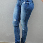 Distressed Long Jeans