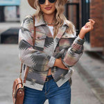 Printed Collared Neck Jacket