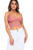 Pre-Order DARK MAUVE Lady's Scallop Lace Plunge Neck Bralette