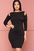 Pre-Order Black SHOULDER CUT OUT MIDI DRESS