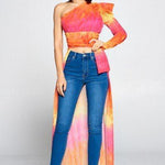 Tie Dye One Shoulder Top