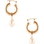 Pearl Dangle Huggie Earring