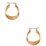 Metal Twist Ring Hoop Earring