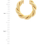 Twisted 14k Gold Dipped Hoop Earring