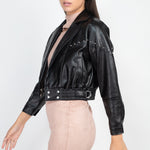 Crop Studded Moto Jacket