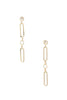 Oval Link Metal Dangle Earring