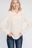 Buttoned Flap Mock Sweater