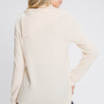 Buttoned Flap Mock Sweater