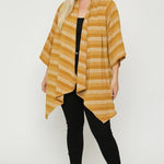 Kimono Style Striped Cardigan