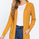 Raglan Slv Open Sweater Cardigan