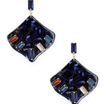 Acetate Rhinestone Square Dangle Earring