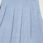 A-line Corduroy Pleated Mini Skirt