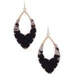 Faux Fur Metal Drop Earring