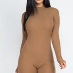 Ribbed Knit Romper