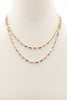 Sodajo Rhinestone Square Layered Necklace