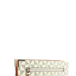 Stylish Triangle Monogram Design Zipper Hand Wallet