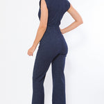 Fashion Denim Stretch Jumpsuit