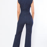 Fashion Denim Stretch Jumpsuit