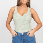 Scoop Neck Mesh Bodysuit