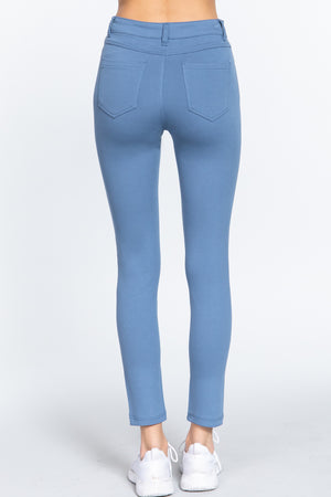 5-pockets Shape Skinny Ponte Mid-rise Pants