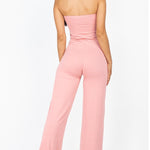 Solid Strapless Jumpsuit