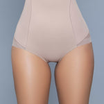 Nude High Waist Mesh Body Shaper With Waist Boning