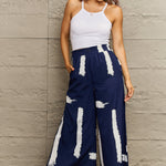 Printed Wide Leg Long Pants